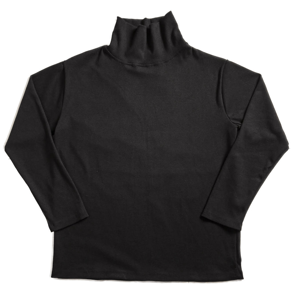 Premium Black Lightweight Ribbed High Neck Sweater