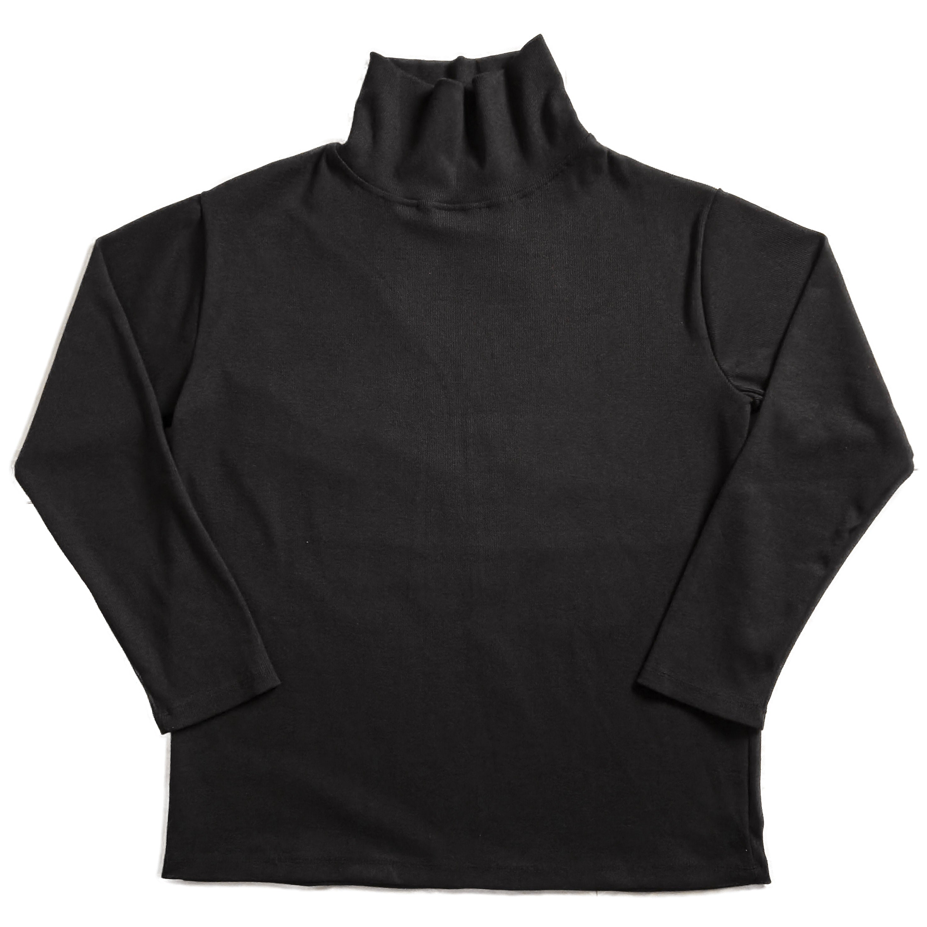 Premium Black Lightweight Ribbed High Neck Sweater