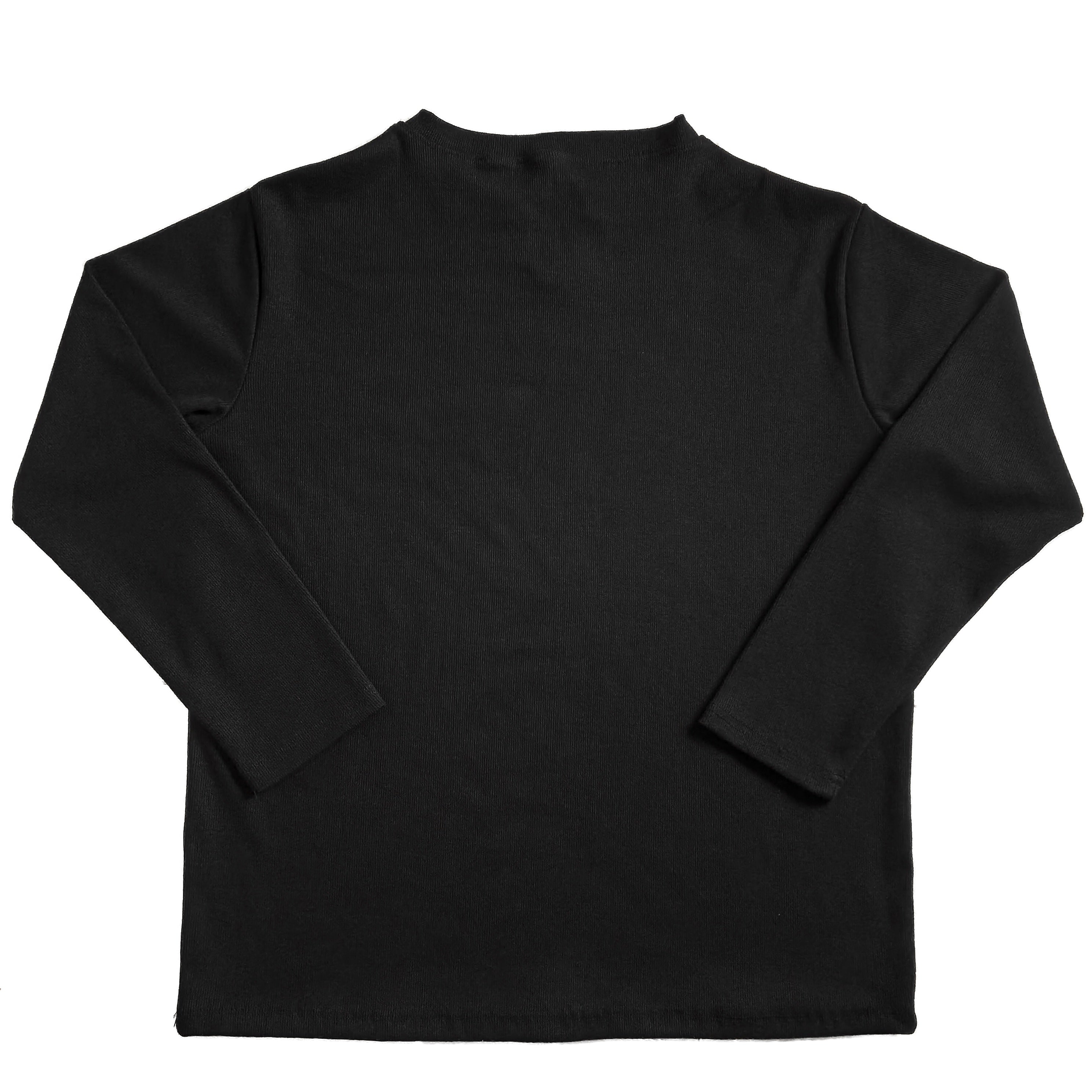 Premium Black Ribbed V-Neck Full Sleeve Tee